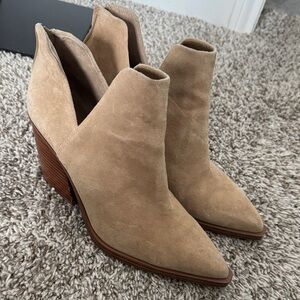 Vince Camuto Tan Suede Heeled Boots